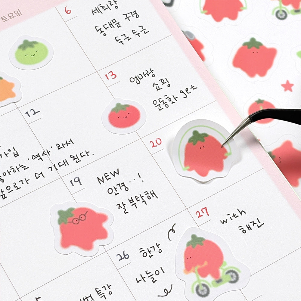 Plump Tomato Stickers (2 sheets)