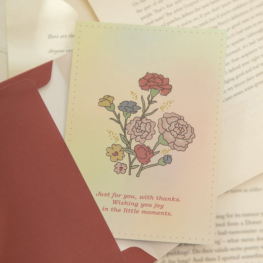 Flowers/Rabbit Hologram Card