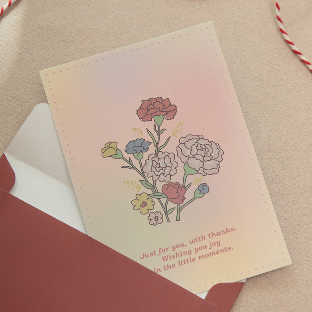 Flowers/Rabbit Hologram Card