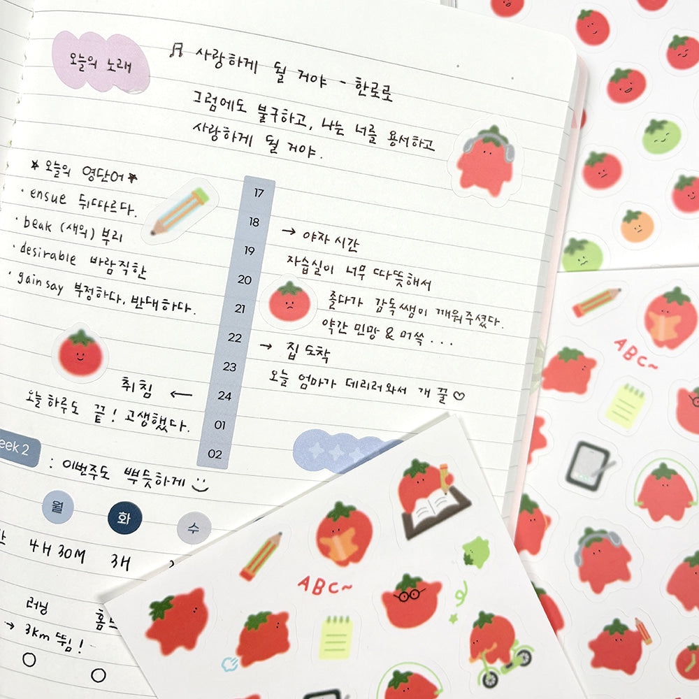 Plump Tomato Stickers (2 sheets)